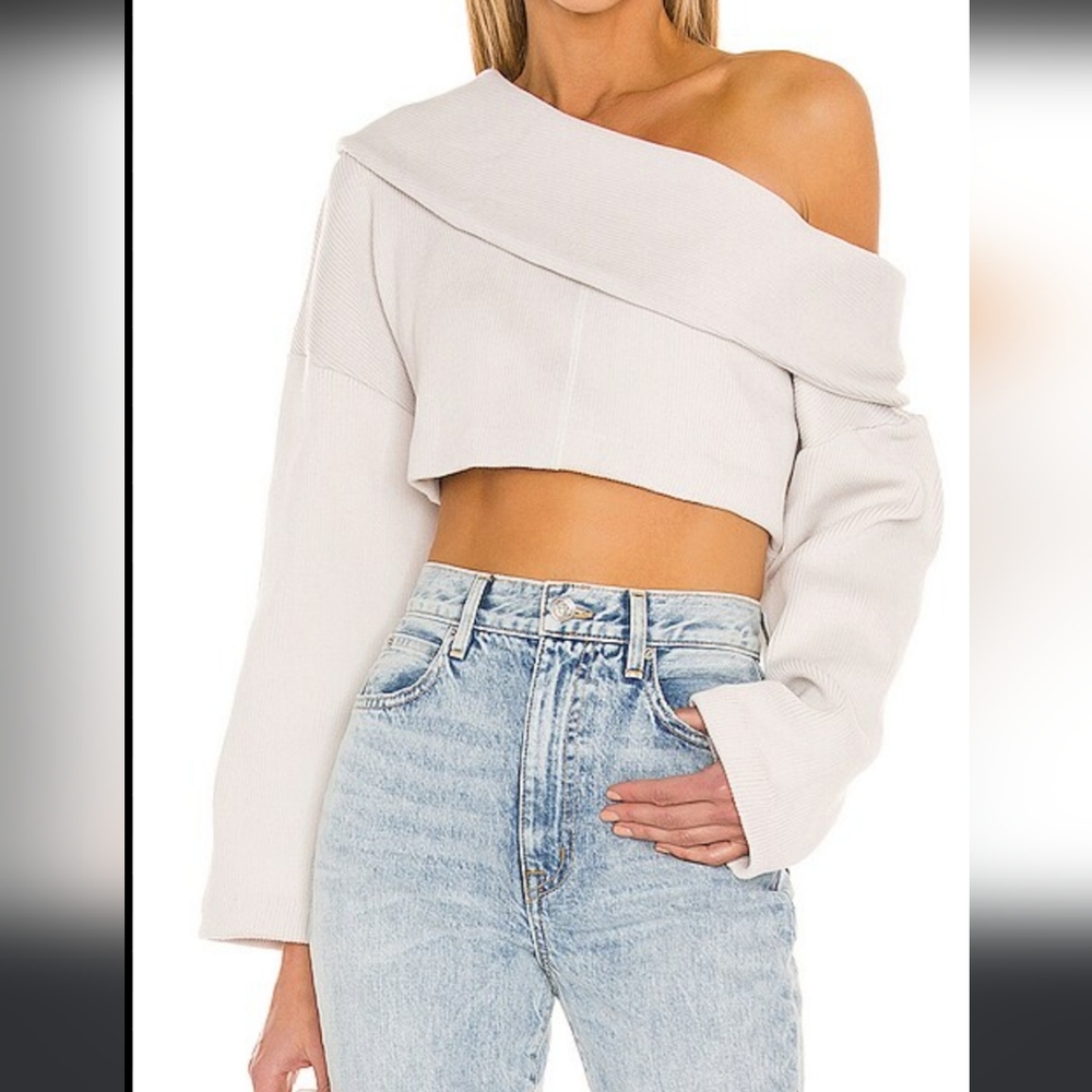 Lacademie off shoulder sweater cropped